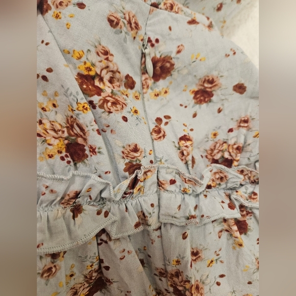 Tuckernuck Hyacinh House Rela Floral Ruffle Babydoll Blouse Size M - Picture 7 of 13